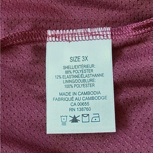 NEW, Penningtons, Active Zone Skort, Plus Size 3X, Burgundy 🏃‍♀️‍➡️ - Picture 8 of 9